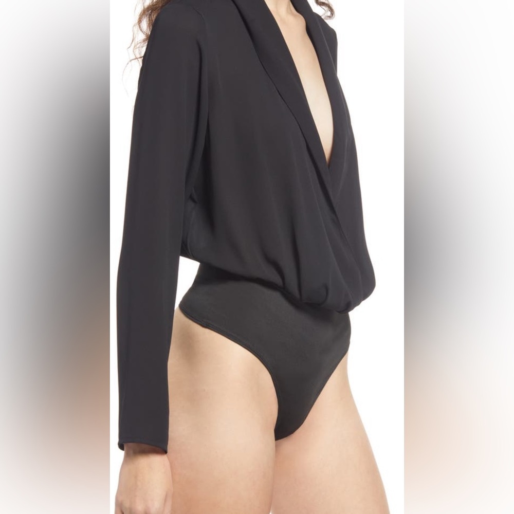 Nordstrom Open Edit Wrap Bodysuit Size Medium In … - image 8